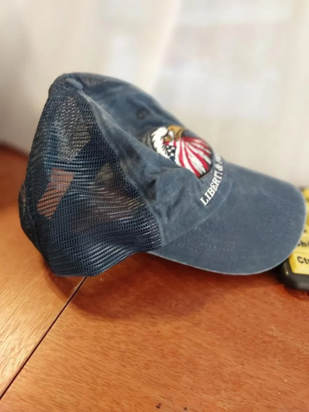 NEW ! Joycoconut Liberty & Freedom USA Embroildered Eagle Mesh Truck Hat Black
